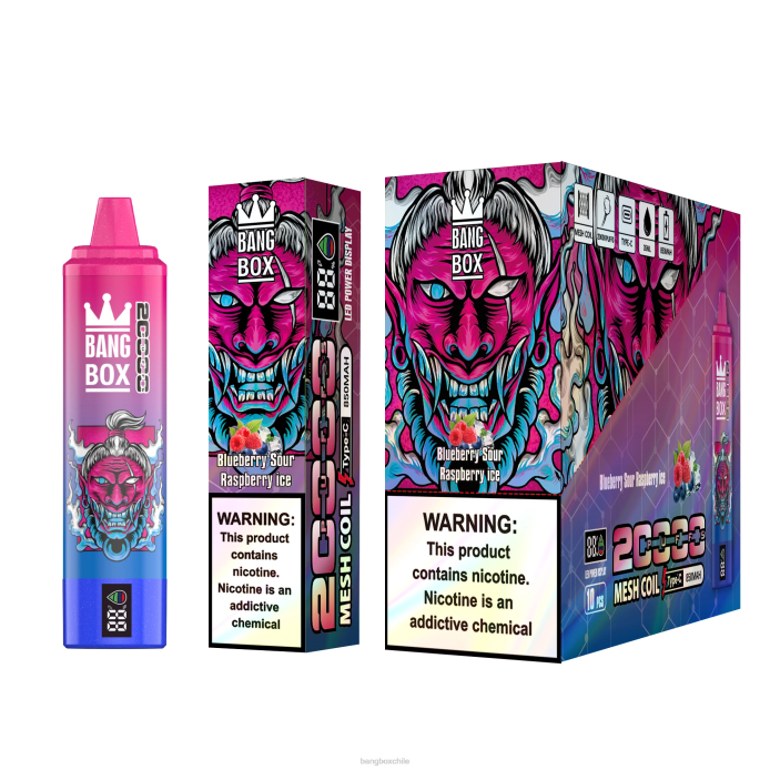 Bang Box Chile - 800055 Bang Box Pantalla inteligente de 20000 inhalaciones arándano frambuesa agria hielo