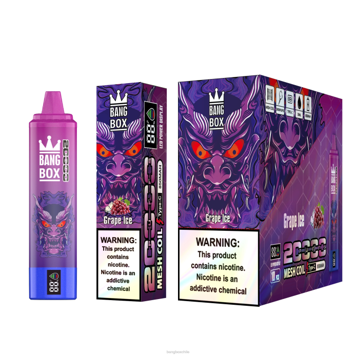 Bang Box Chile - 800061 Bang Box Pantalla inteligente de 20000 inhalaciones hielo de uva