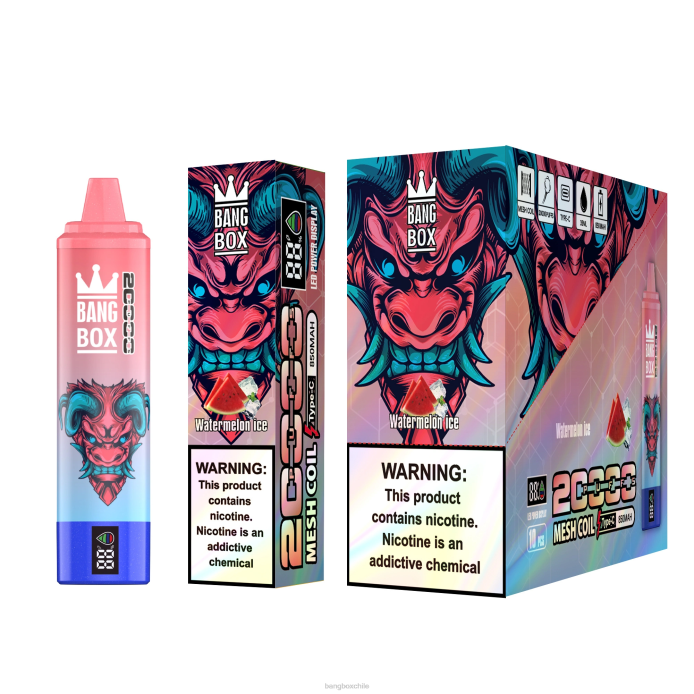 Bang Box Vape - 800056 Bang Box Pantalla inteligente de 20000 inhalaciones hielo de sandia