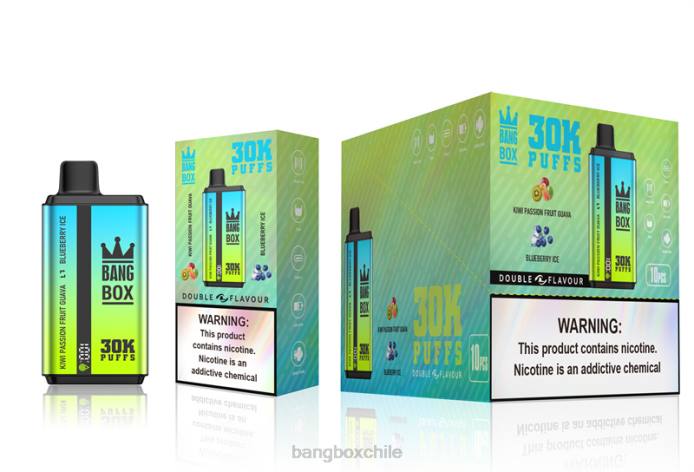 Bang Box Vape - 800065 Bang Box 30000 inhalaciones de dos sabores. kiwi, maracuyá, guayaba y helado de arándanos
