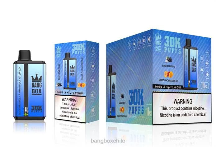 Bang Box Vape - 800071 Bang Box 30000 inhalaciones de dos sabores. Black Dragon Ice & Mango Melocotón Sandía