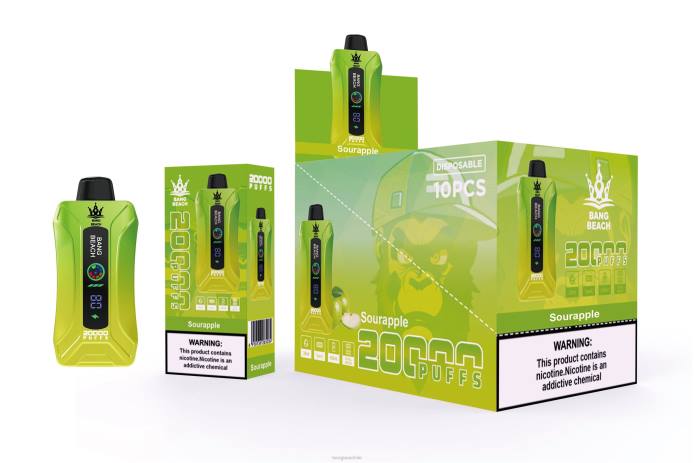 Bang Box Chile - 80001 Bang Beach vape elegante de la pantalla de 20000 soplos manzana agria