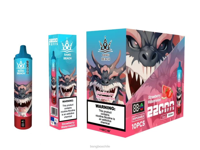 Bang Box Vape - 800023 Bang Beach Pantalla inteligente de 22000 inhalaciones. sandia fresa